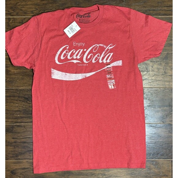 NWT Coca Cola Coke T-Shirt Men’s Medium Vintage/Distressed Style - Picture 1 of 8